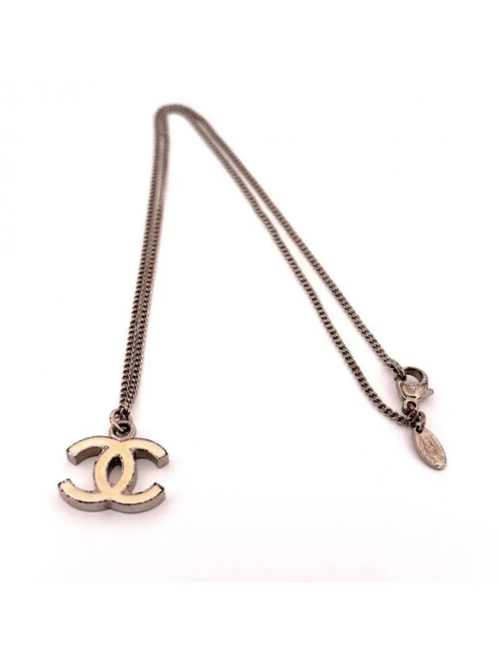 Chanel Cc Logo Pendant Necklace Metal #299533C57B